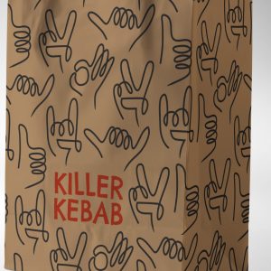 Klodsbundspose, 'Killer Kebab', 32x17x44 cm