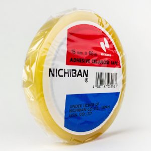 Tape cellulose klar 15mmx66m kerne Ø75mm 10 Rul/pk