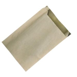 Pommes frites pose, 100/30x120 mm, 40 gr, kraft, m/PE, u/tryk, brun