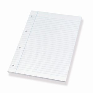 Standardblok, u/omslag, A4 linieret, m/4 huller - 5 stk/pk