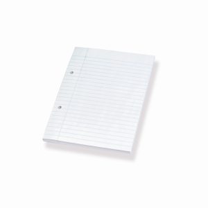 Standardblok, u/omslag, A5 linieret, m/2 huller - 5 stk/pk