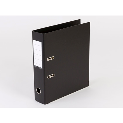 Brevordner Q-Line sort A4 metalskinne 75mm ryg 1 Stk