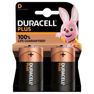 Batteri Duracell Plus Power D 2stk/pak
