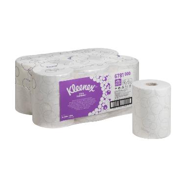 Håndklæderulle KC Kleenex Ultra Slimroll hvid 100m 2 lag 6x100 m/krt