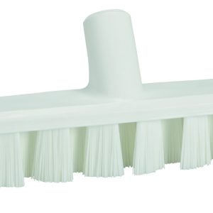 Gulvskrubbe, Vikan, hvid, PP/polyester/glas, 40 cm, stive børstehår, UST 1 stk