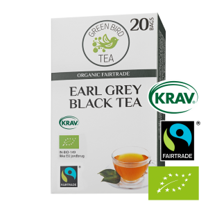 Green Bird Tea Earl Grey Sort Te Økologisk, FairTrade, KRAV 8x20 breve/krt