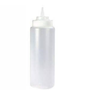 Plastflaske, 32 oz, 950 ml, med Tud/Skruelåg Klar