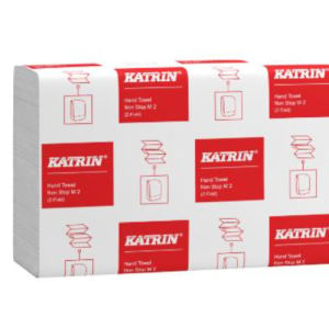Håndklædeark Katrin Non-stop Z-Fold 2-lag L25.5xB20.3xD8.5cm Nyfiber Hvid 21 X 140 stk/krt
