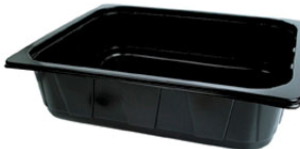 TRAY, 1/2GN, PP, BK, 1-COMP, 325X265X60mm 4000 ml