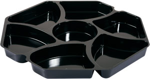 Octaview® 284 x 284 x 25 mm Sort 7-Rum - 150 stk/krt
