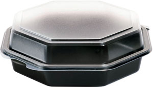 Octaview® 190 x 190 x 60 mm Sort 1-Rum - 270 stk/krt