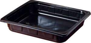 TRAY 1/2GN PP BK 1-COMP 325X265X40 100x1/krt