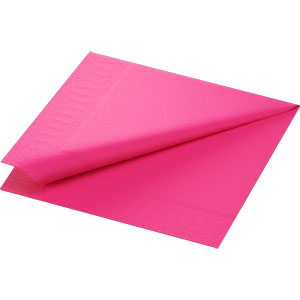 NAPKINS 3-PLY 40CM FUCHSIA 125x8/krt