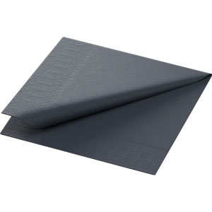 Napkins, 2-ply, 24x24 cm, black