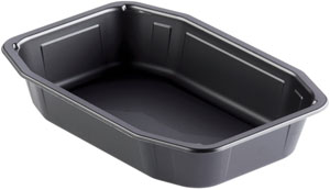TRAY, HMR, PP, BK 1-COMP, 215X148X40