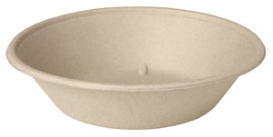 Bowl, bagasse, brown, 800 ml