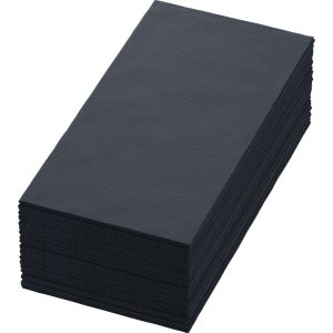 Tissue serviet, 40x40 cm, 1/8 fold, Sort, 3-lags - 1250 stk/krt