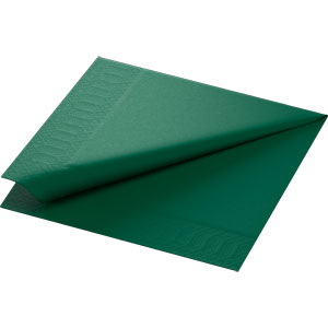 NAPKINS 3-PLY 40CM DARKGREEN 125x8/krt