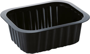 TRAY SDISH PP BK 1-COMP 138X114X53 300x1/krt