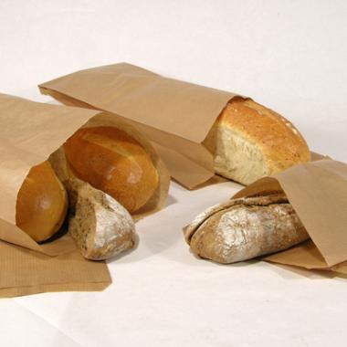 Bagerpose 3kg, brun rib, 300x360mm, 40g