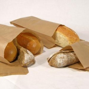 Bagerpose 4kg, brun rib, 270x450mm, 40g