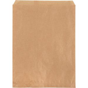 Bagerpose 2kg, brun rib, 210x330mm, 40g