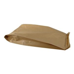 Bagerpose 10kg, brun rib, 310+90x530mm, 50g