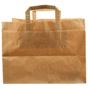 Bærepose neutral brun papir 41l 360x315x360mm 110g 125 stk/krt