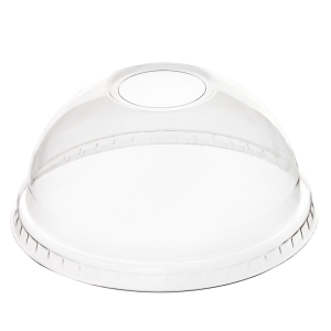 Kuppel låg m/hul, RPET (50%) - 9/12/16/20oz (Ø95 mm)