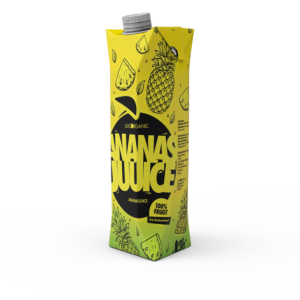 By JuicOrganic Ananas Juice, pap, 1L.x12stk.