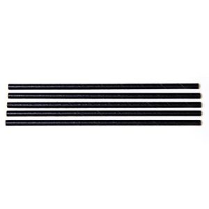 Papirsugerør sort 250x8 mm