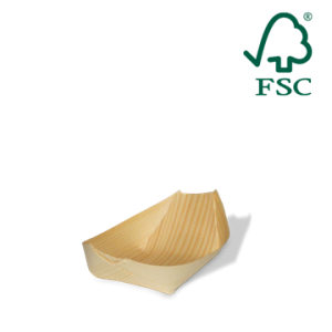 Træbåd, 19 cm, FSC 100%, 1000stk/krt