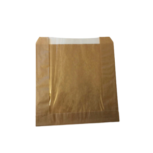 Sandwichpose PE-belagt brun 210x215 mm m/140mm rude