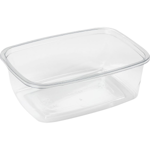 Salatskål, 14x10x5cm, 500 ml, klar, RPET 55 x 12 stk/krt