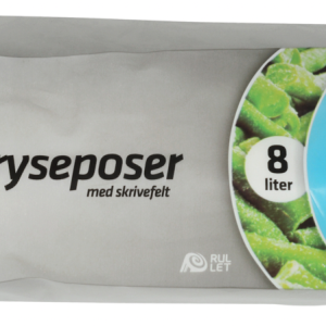 Frysepose, 8 l, klar, LLDPE Borstar/virgin, 25x50cm 50 stk X 24 rl/krt