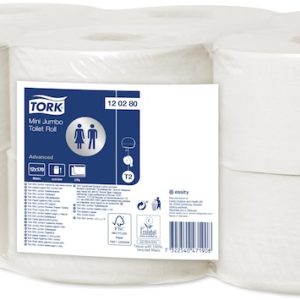 Toiletpapir, Tork, Advanced, T2, Jumbo, Mini, 2 lags, 170 m