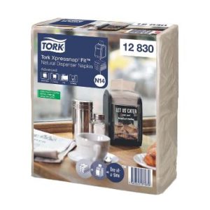 Serviet Tork N14 Xpressnap 213x165 mm 2-lag Fit Advanced Natur 6 pk x 6 bnt x 120 STK/krt