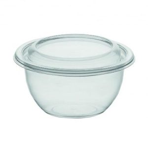 Bæger, deligreen pot, 375 ml, Ø129x57 mm, rund, RPET, klar