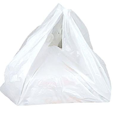 Bærepose, 390/180x580 mm, 30 my på blok m/hul til pizza HDPE Hvid