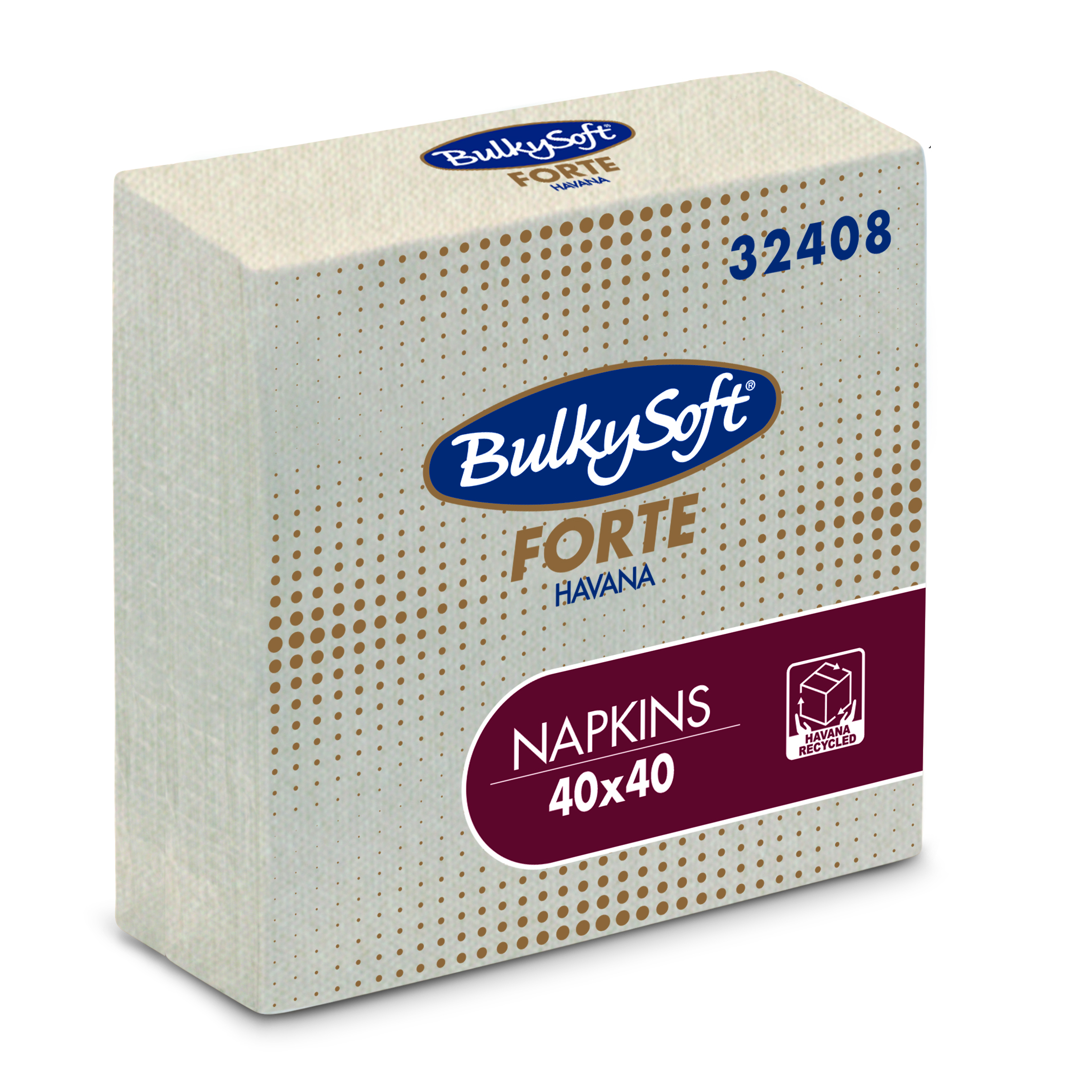 Bulkysoft, serviet, forte havana, 40x40, 2 lags