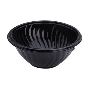 Salatskål, sort, 160 oz, 4500 ml, PET, Ø315x135mm - 70 stk/krt