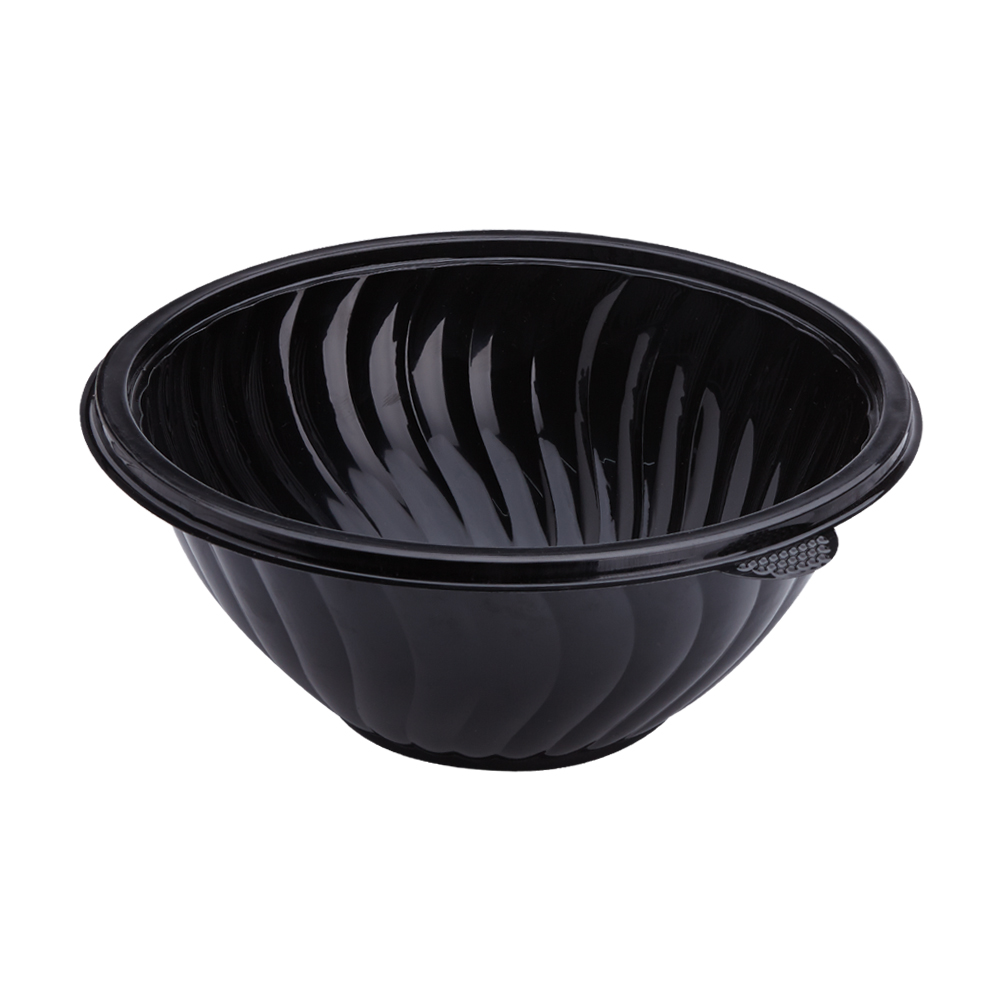 Salatskål, sort, 320 oz, 9000 ml, PET, Ø400x130 mm - 70 stk/krt