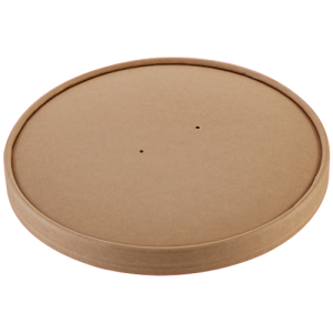Paplåg 26/38oz 750-1100ml natur Ø185x15mm brun ubleget PE 300stk/krt