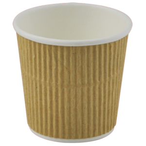Kaffebæger, Ripple wall, 4oz 118ml Ø62/48x60mm brun