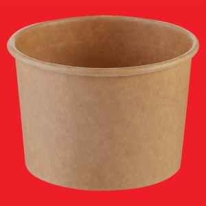 Icecream cup 8oz 230/260ml Ø96/80x60mm brown DPE 800stk/krt