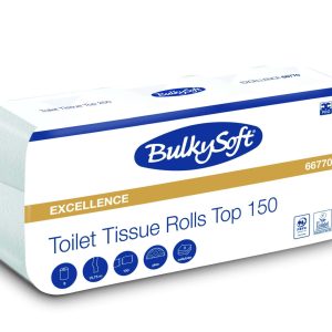 Bulkysoft nyfiber toiletpapir 3-lags ekstra blødhed 12x8 stk/krt
