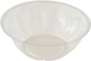 Salatskål, rund, 1000 ml, transparent 1-rum