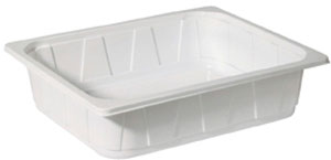 TRAY, 1/2GN, PP, WH, 1-COMP, 325X265X80