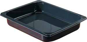 TRAY, 1/2GN, CPET, BK, 1-COMP, 325X265X50