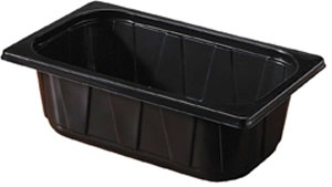 1/4 GN-forme 265 x 161 x 80 mm Sort 1-Rum